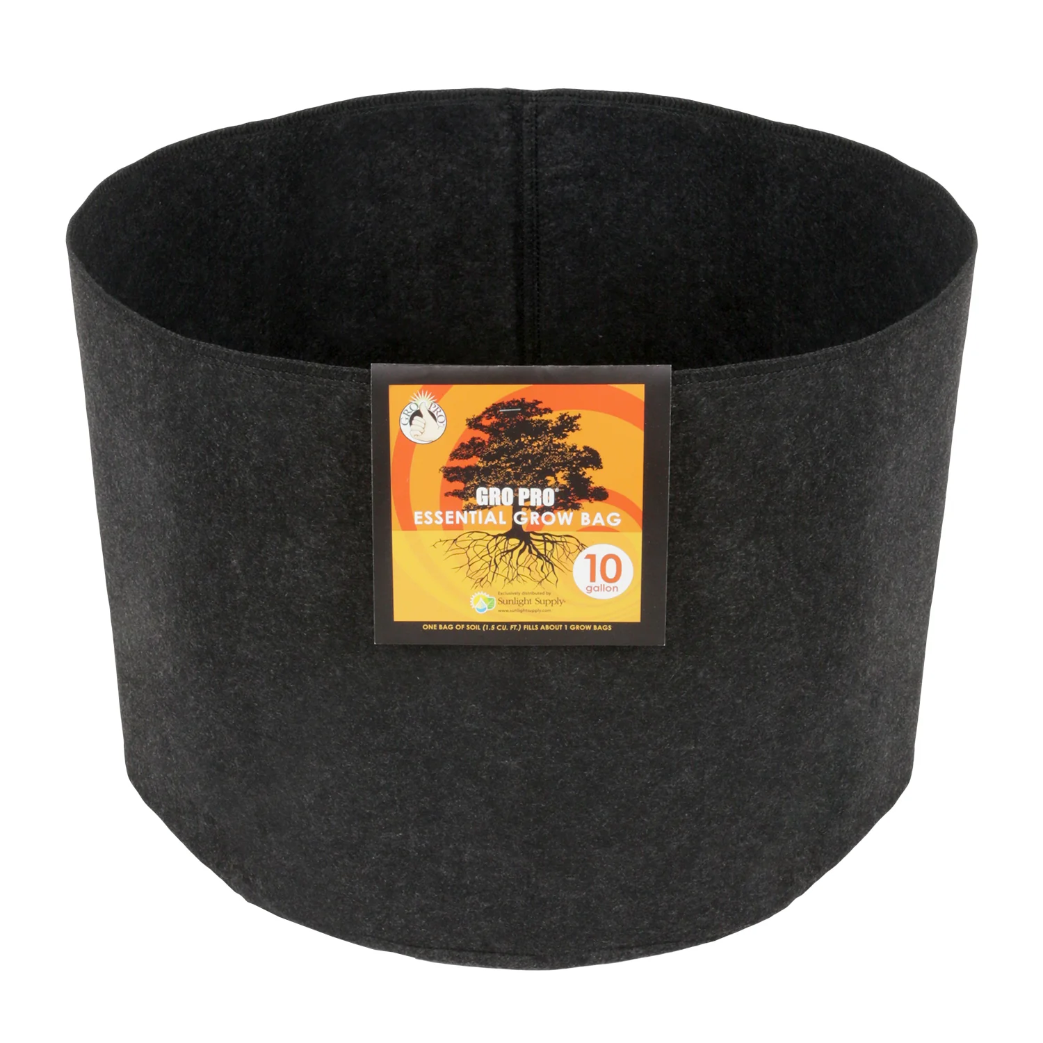 Gro Pro Essential Round Fabric Pots - Black - Image 6