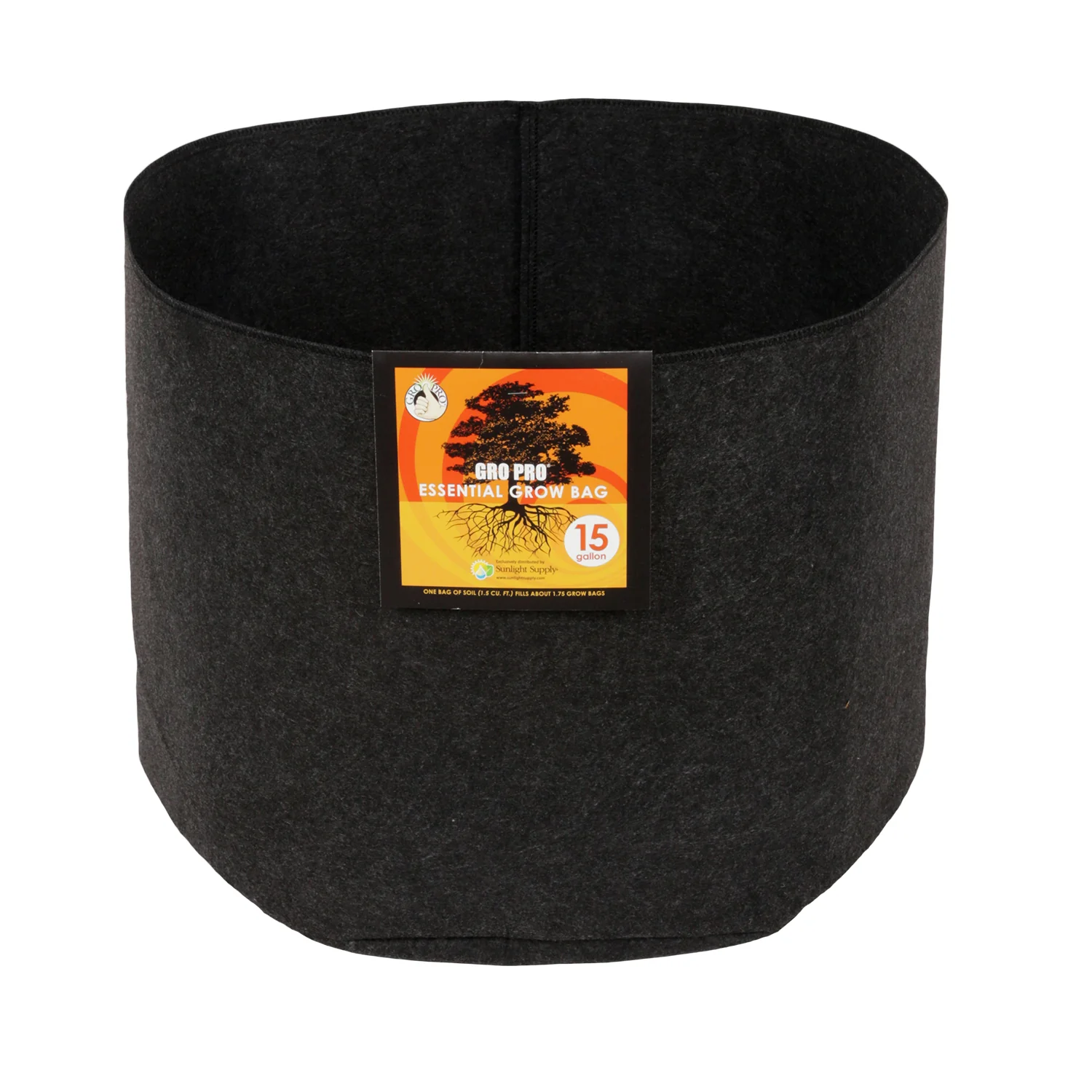 Gro Pro Essential Round Fabric Pots - Black - Image 7