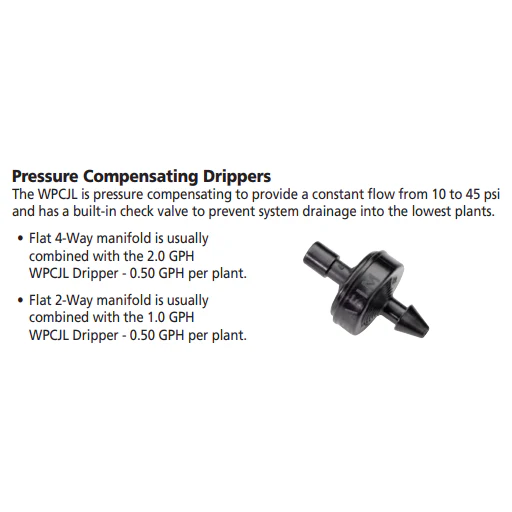 Netafim Woodpecker Jr. Pressure Compensating Dripper Multi-Out ( Grey / Black / 1.0 GPH ) - Image 2