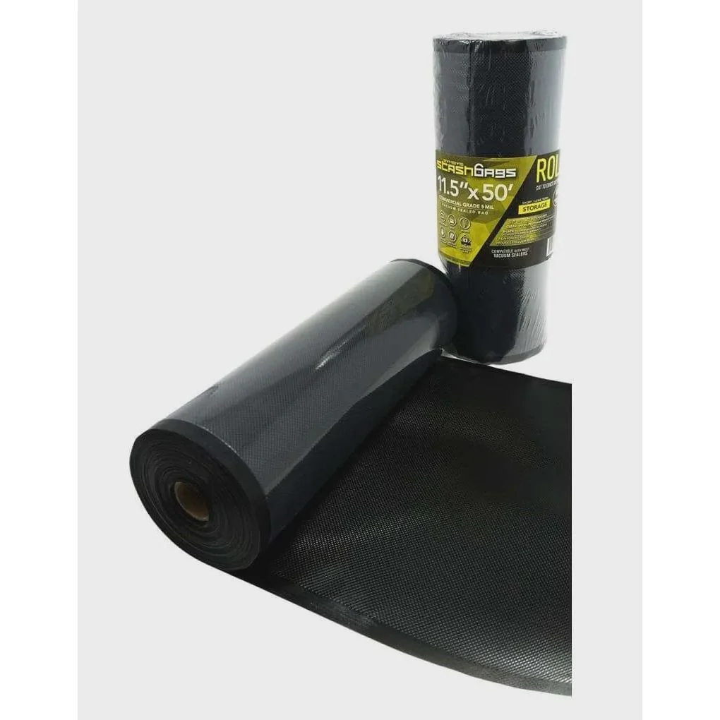 StashBags 11.5" x 50' Vacuum Seal Roll (Black/Clear)