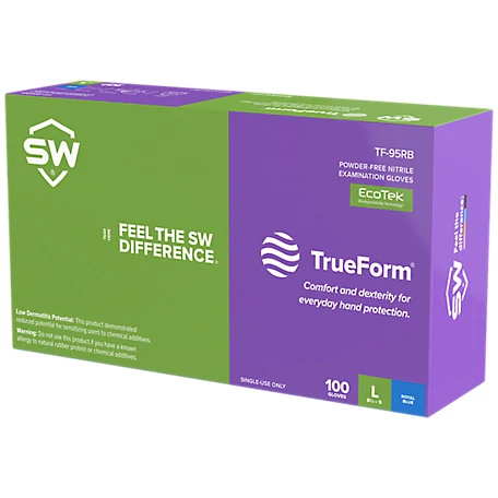 SW TrueForm Blue Gloves (Box Of 100) - Image 3